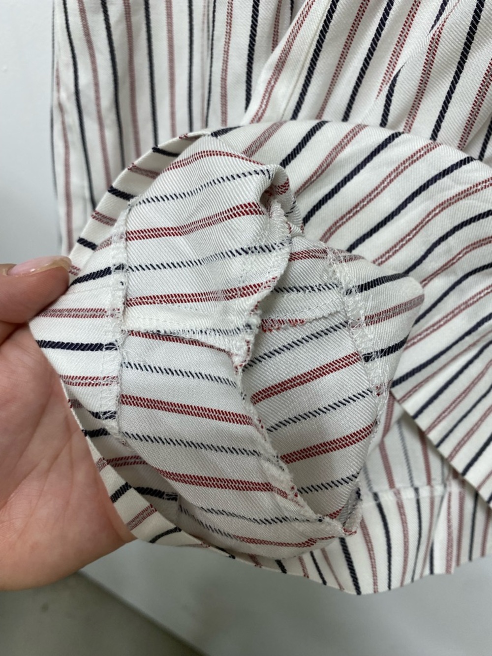 *no belt* Maje Cream Striped Romper - Picture 11 of 14